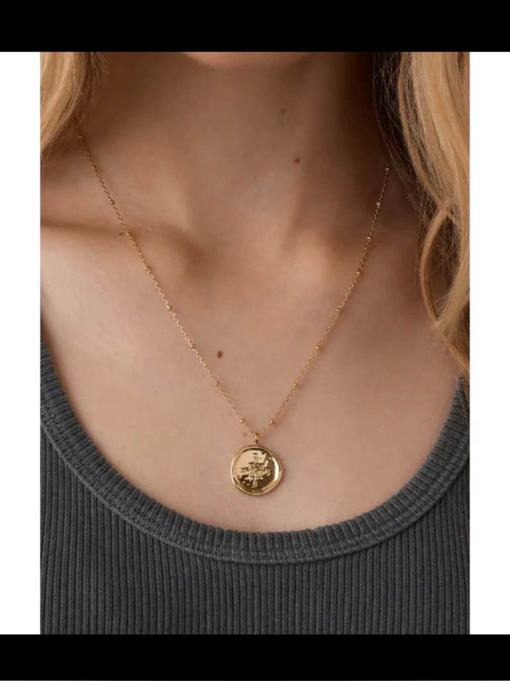 Gorjana Compass Coin Necklace